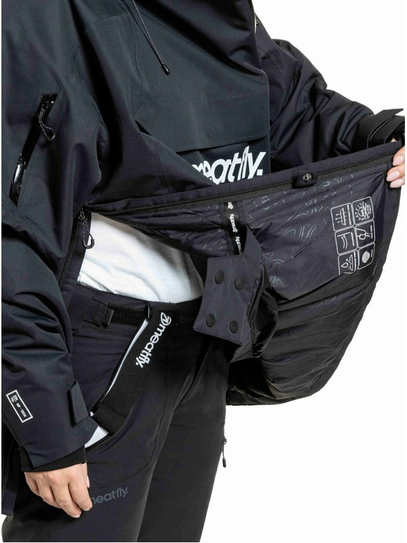 Meatfly Meatfly uniszex SNB & SKI kabát Maddie Black