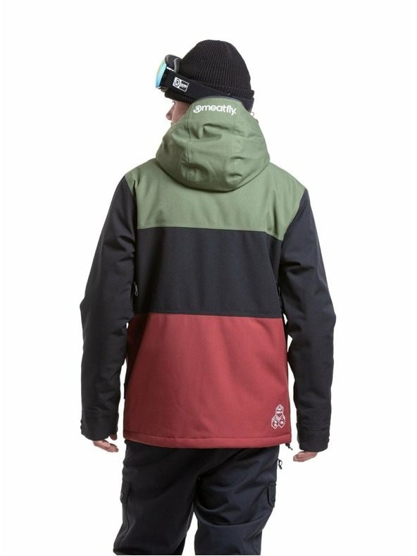 Meatfly Meatfly férfi SNB & SKI kabát Manifold Bronze Green / Merlot