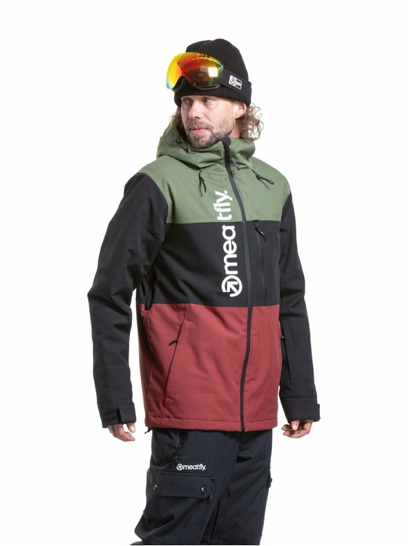 Meatfly Meatfly férfi SNB & SKI kabát Manifold Bronze Green / Merlot