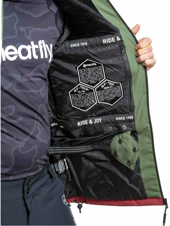 Meatfly Meatfly férfi SNB & SKI kabát Manifold Bronze Green / Merlot