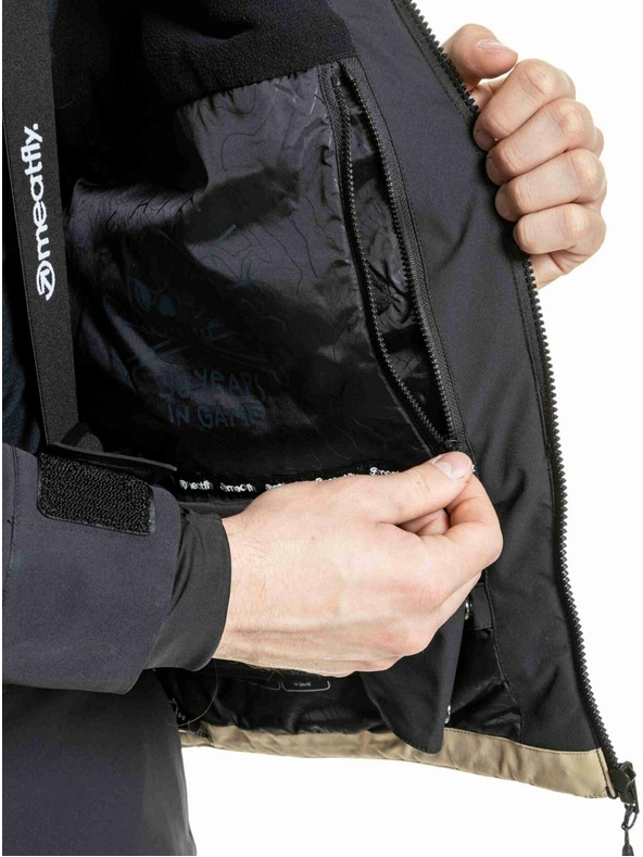 Meatfly Meatfly férfi SNB & SKI kabát Manifold Black / Safari