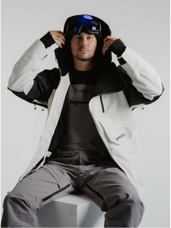 Meatfly Meatfly férfi SNB & SKI kabát Blake Clouds White