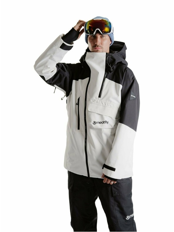 Meatfly Meatfly férfi SNB & SKI kabát Blake Clouds White