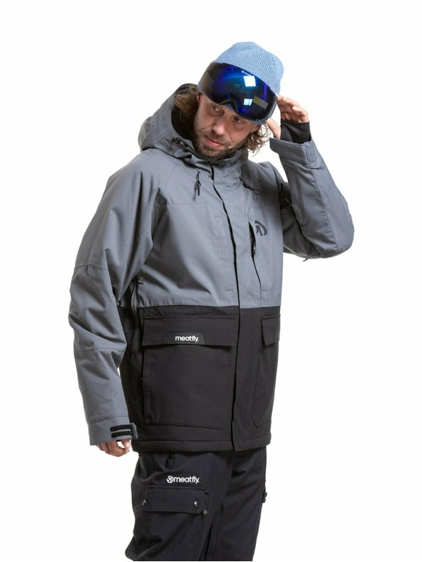 Meatfly Meatfly férfi SNB & SKI kabát Vertigo Dark Grey / Black