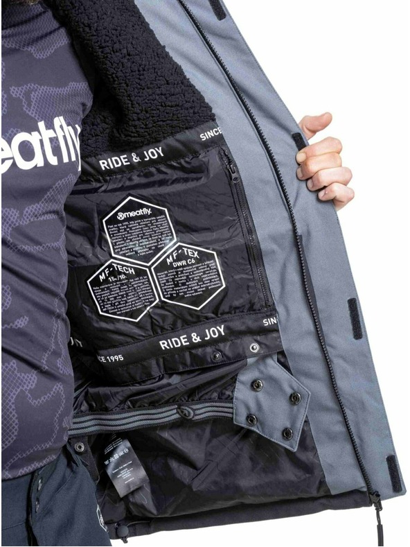 Meatfly Meatfly férfi SNB & SKI kabát Vertigo Dark Grey / Black