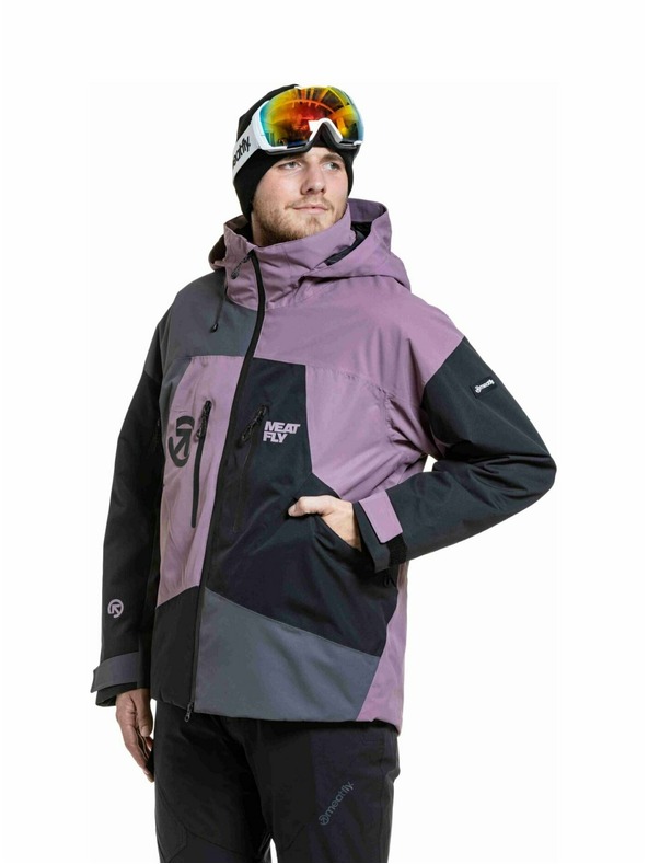Meatfly Meatfly férfi SNB & SKI kabát Shader Gray Dark / Orchid