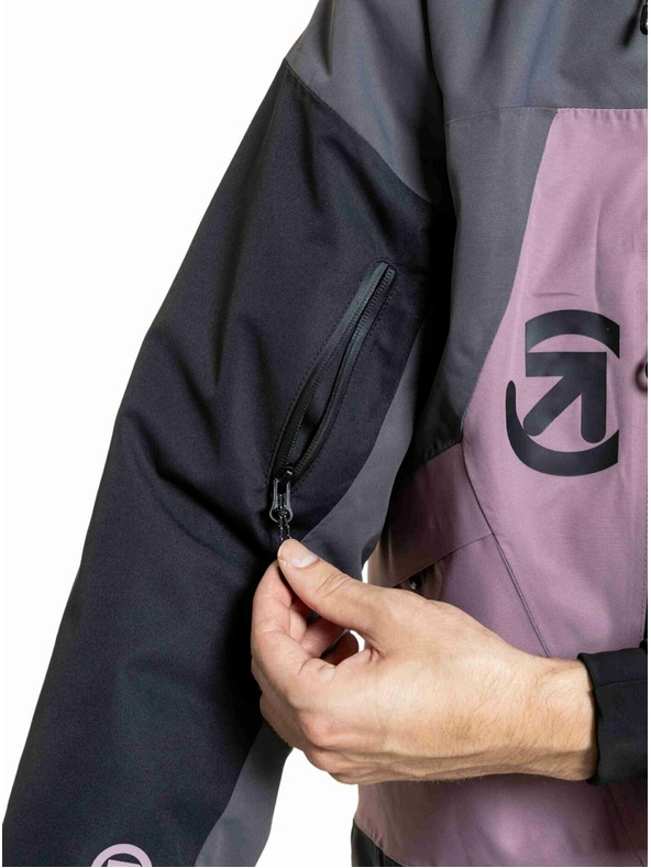 Meatfly Meatfly férfi SNB & SKI kabát Shader Gray Dark / Orchid
