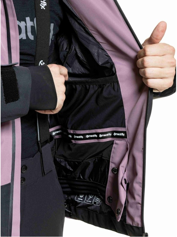 Meatfly Meatfly férfi SNB & SKI kabát Shader Gray Dark / Orchid
