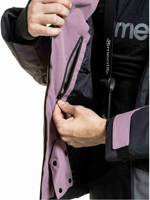 Meatfly Meatfly férfi SNB & SKI kabát Shader Gray Dark / Orchid