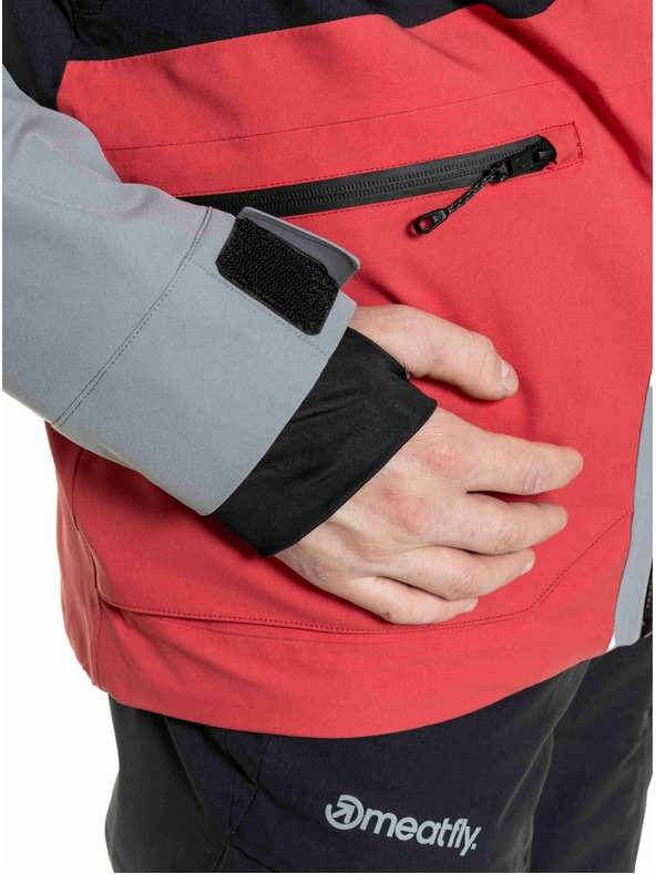 Meatfly Meatfly férfi SNB & SKI kabát Manifold Silver / Red