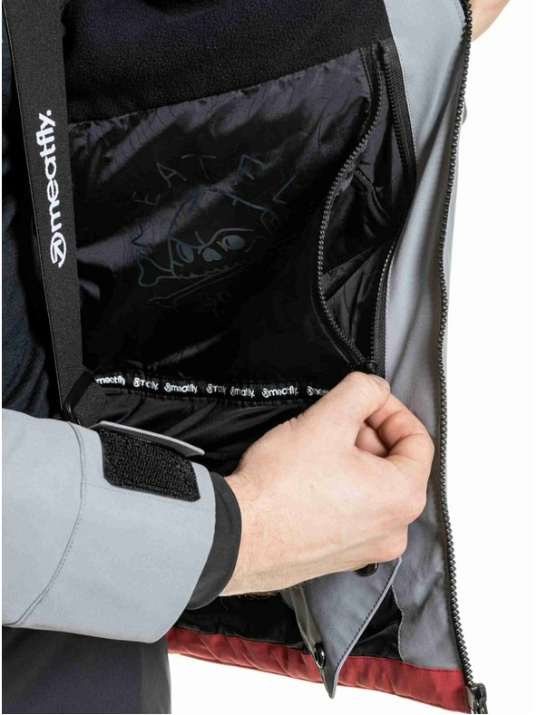 Meatfly Meatfly férfi SNB & SKI kabát Manifold Silver / Red