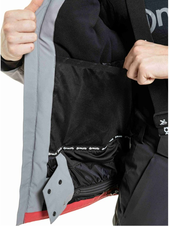 Meatfly Meatfly férfi SNB & SKI kabát Manifold Silver / Red