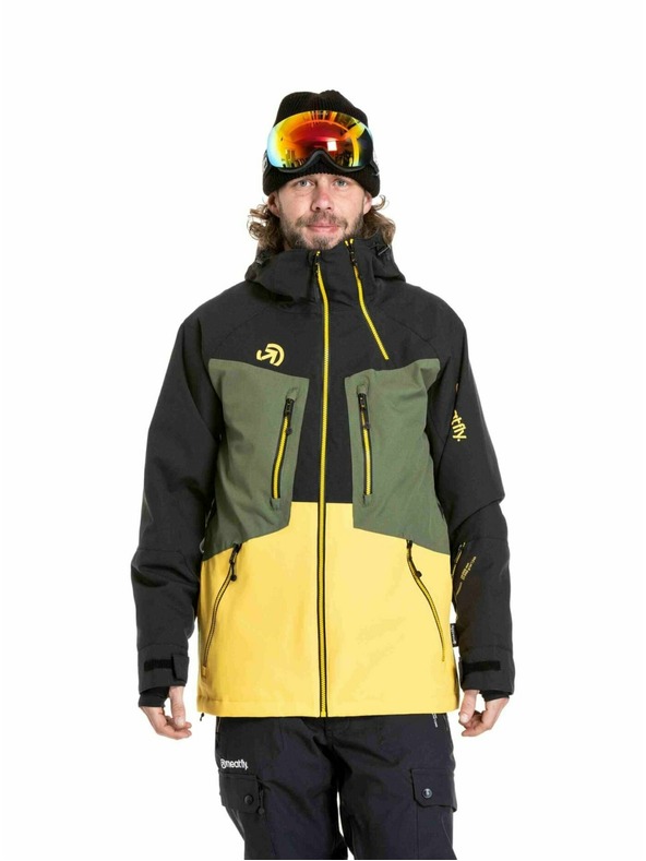 Meatfly Meatfly férfi SNB & SKI kabát Cronos Black / Solar Power