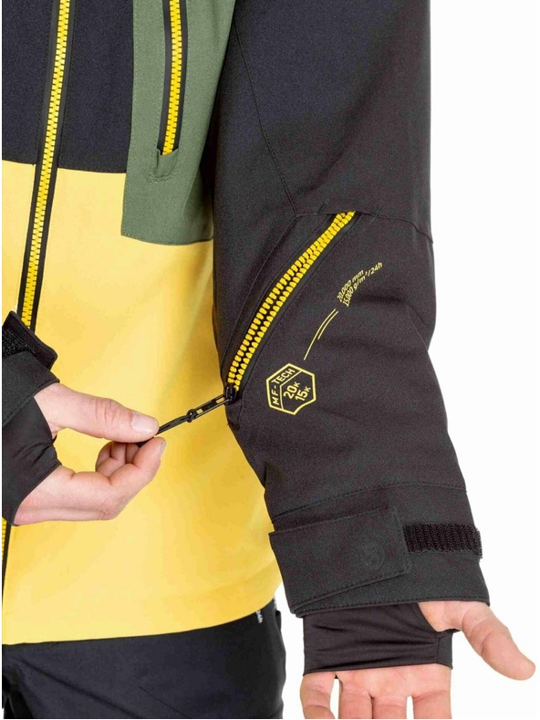 Meatfly Meatfly férfi SNB & SKI kabát Cronos Black / Solar Power