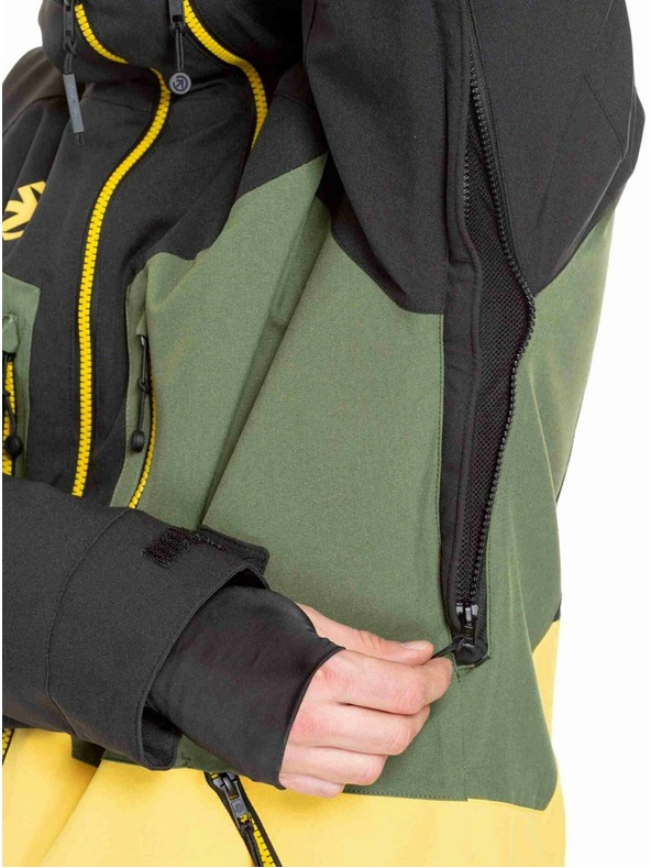 Meatfly Meatfly férfi SNB & SKI kabát Cronos Black / Solar Power