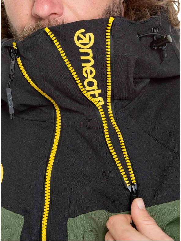 Meatfly Meatfly férfi SNB & SKI kabát Cronos Black / Solar Power