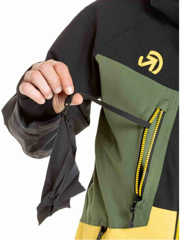 Meatfly Meatfly férfi SNB & SKI kabát Cronos Black / Solar Power