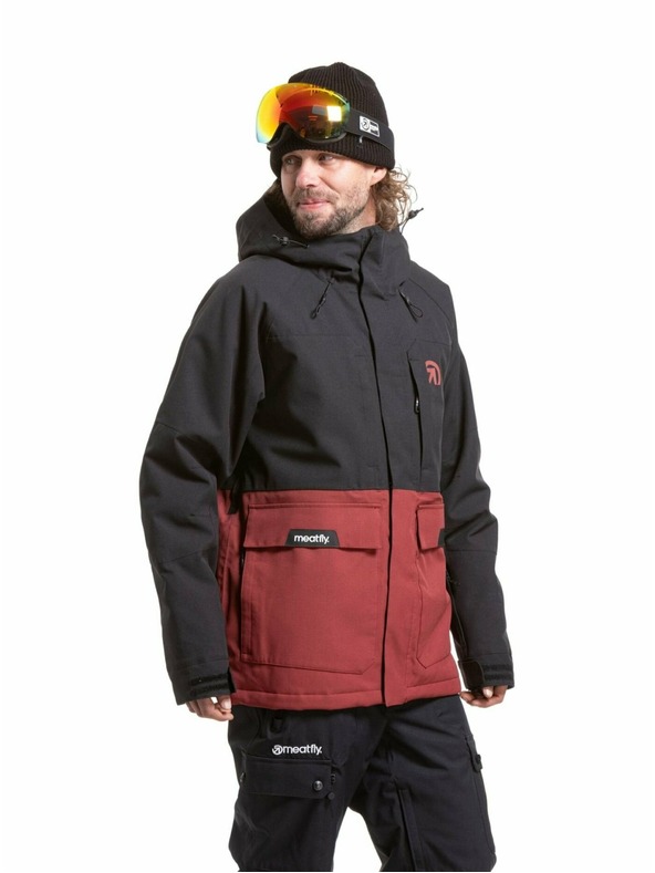 Meatfly Meatfly férfi SNB & SKI kabát Vertigo Merlot / Black