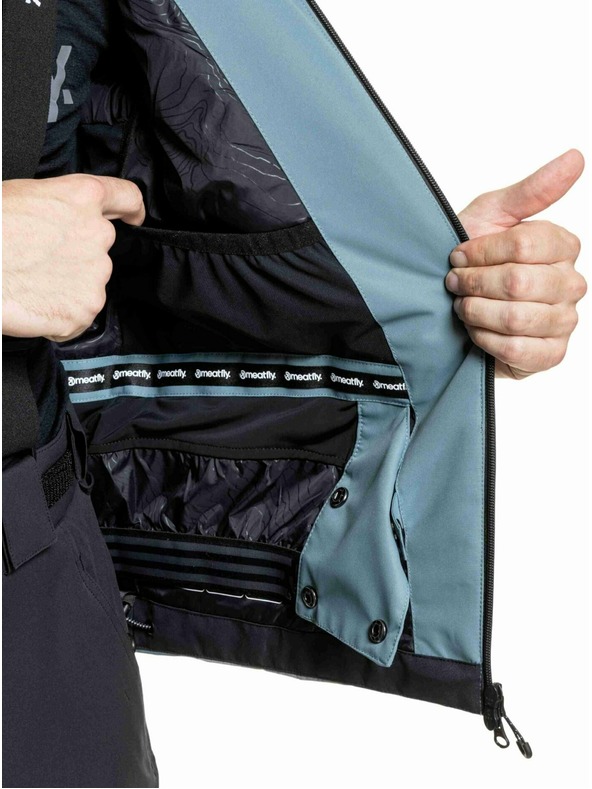 Meatfly Meatfly férfi SNB & SKI kabát Shader Blue Sea / Silver