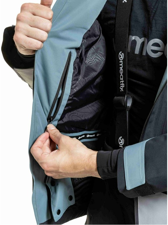 Meatfly Meatfly férfi SNB & SKI kabát Shader Blue Sea / Silver