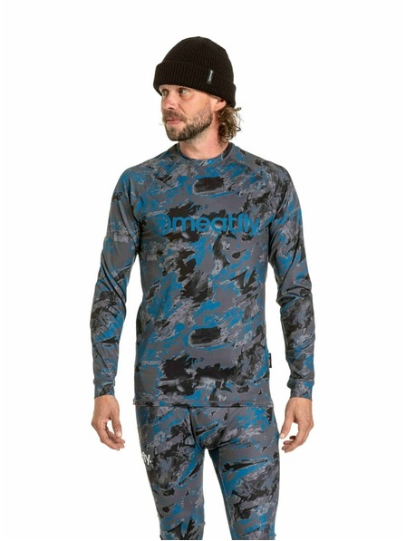 Meatfly Meatfly férfi termo póló Avery Mossy Petrol