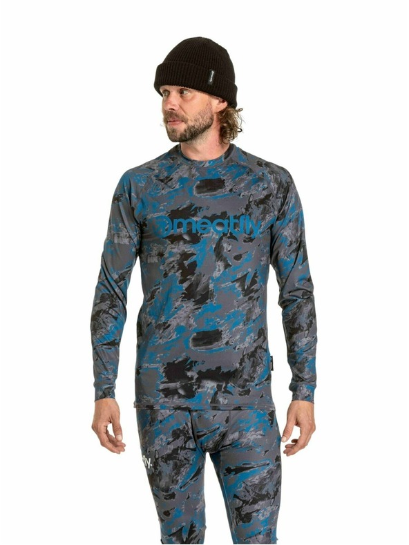 Meatfly Meatfly férfi termo póló Avery Mossy Petrol