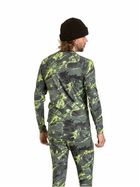 Meatfly Meatfly férfi termo póló Avery Lime Mossy