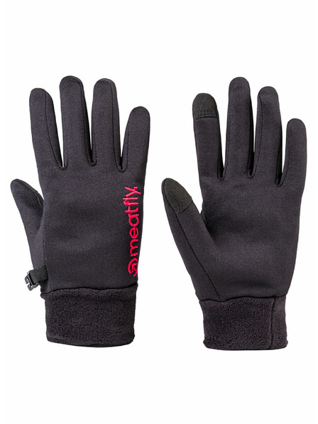 Meatfly Meatfly női kesztyű Ladies Powerstretch Black Pink