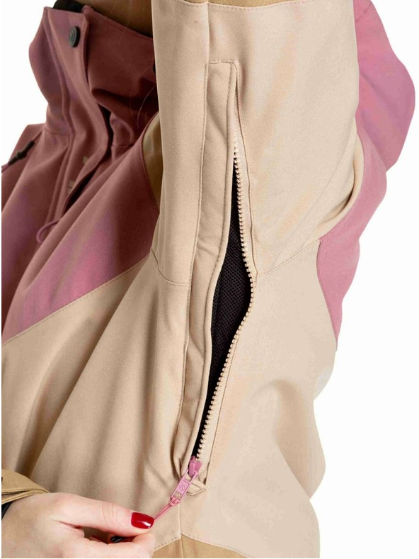 Meatfly Meatfly női SNB & SKI kabát Kirsten Latte / Dusty Rose