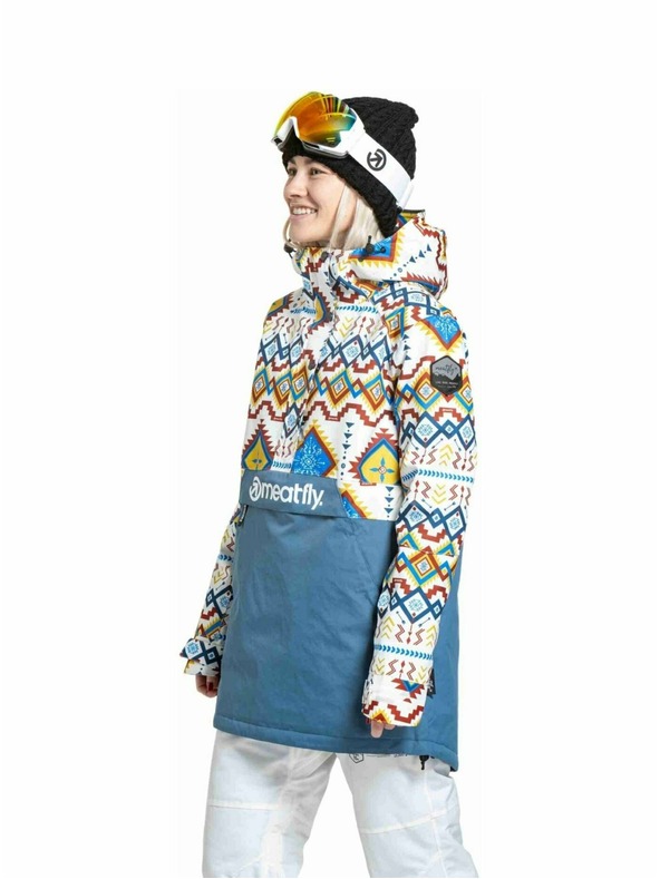 Meatfly Meatfly női SNB & SKI kabát Aiko White Jones / Slate Blue