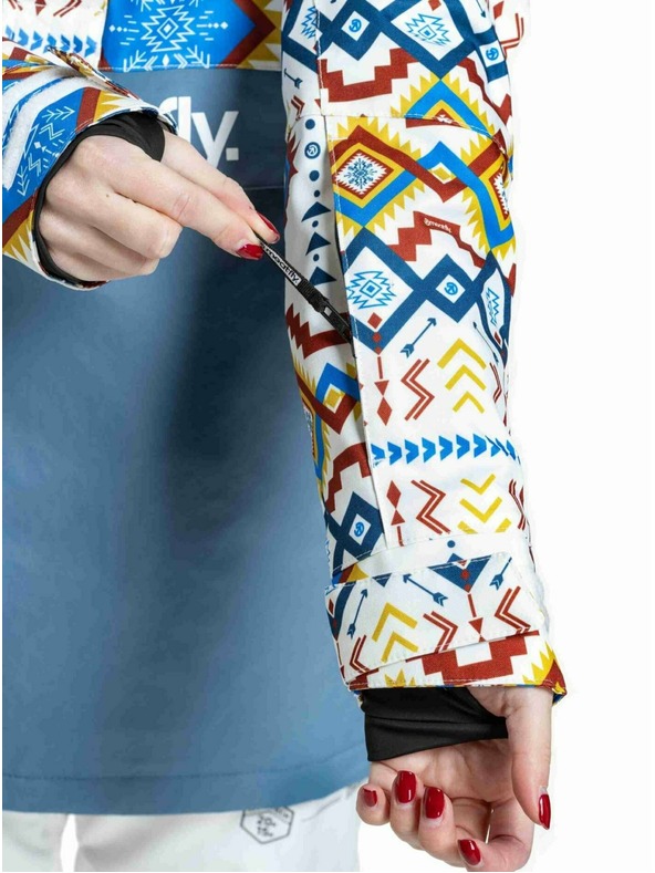 Meatfly Meatfly női SNB & SKI kabát Aiko White Jones / Slate Blue