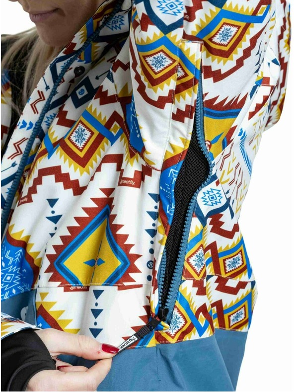 Meatfly Meatfly női SNB & SKI kabát Aiko White Jones / Slate Blue