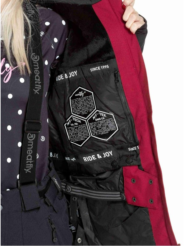 Meatfly Meatfly női SNB & SKI kabát Kirsten Beet Red / Black