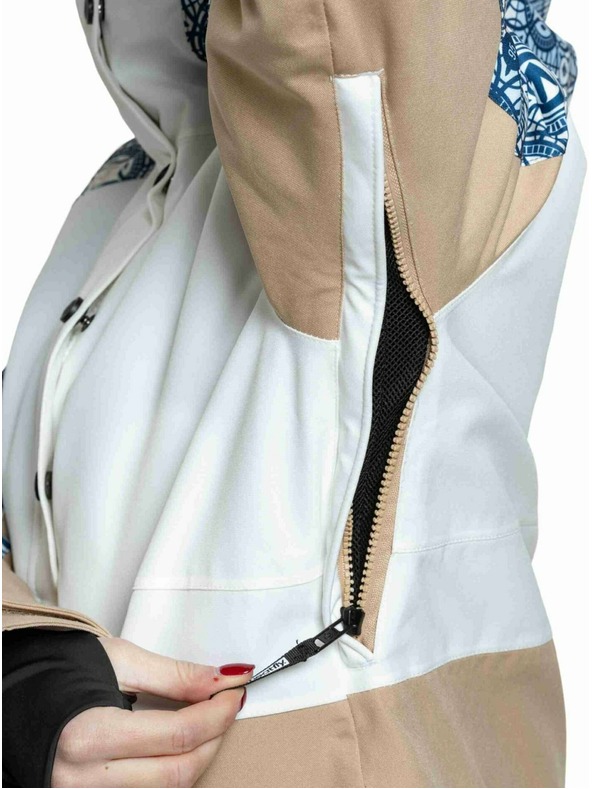 Meatfly Meatfly női SNB & SKI kabát Aiko Mosaic / Latte