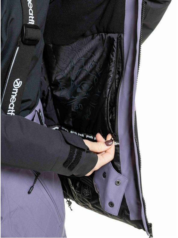 Meatfly Meatfly női SNB & SKI kabát Kirsten Black / Purple Light