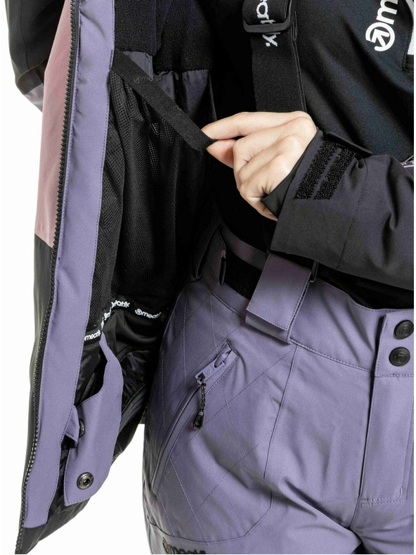 Meatfly Meatfly női SNB & SKI kabát Kirsten Black / Purple Light