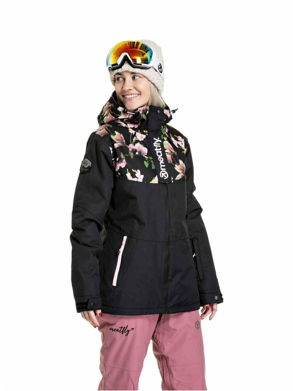 Meatfly Meatfly női SNB & SKI kabát Kirsten Magnolia / Black