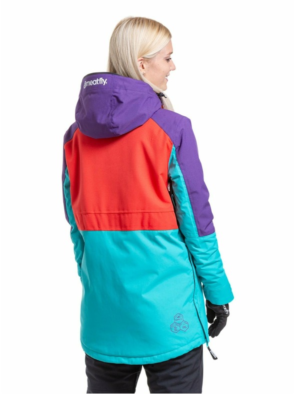 Meatfly Meatfly női SNB & SKI kabát Aiko Turquoise/Ferrari Red