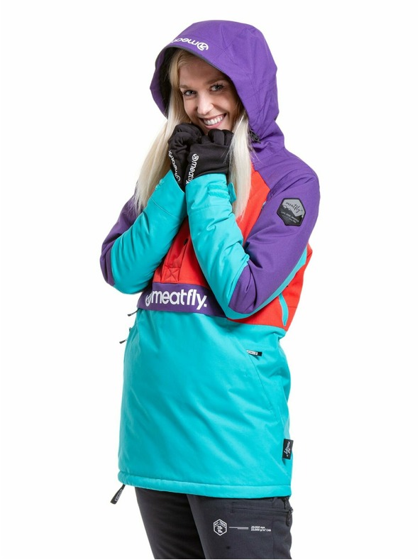 Meatfly Meatfly női SNB & SKI kabát Aiko Turquoise/Ferrari Red