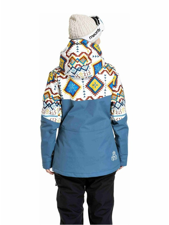 Meatfly Meatfly női SNB & SKI kabát Kirsten White Jones / Slate Blue