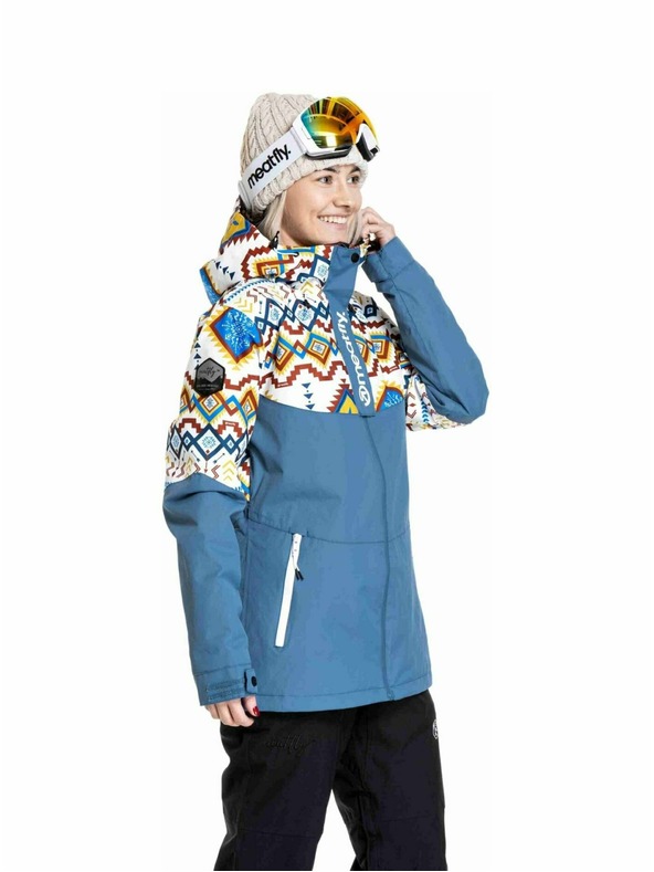 Meatfly Meatfly női SNB & SKI kabát Kirsten White Jones / Slate Blue