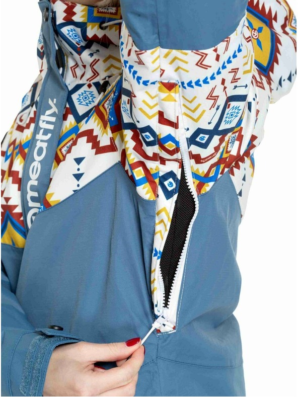 Meatfly Meatfly női SNB & SKI kabát Kirsten White Jones / Slate Blue