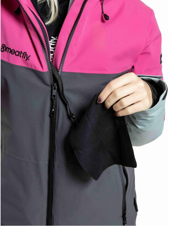 Meatfly Meatfly női SNB & SKI kabát Kirsten Grey Dark / Pink