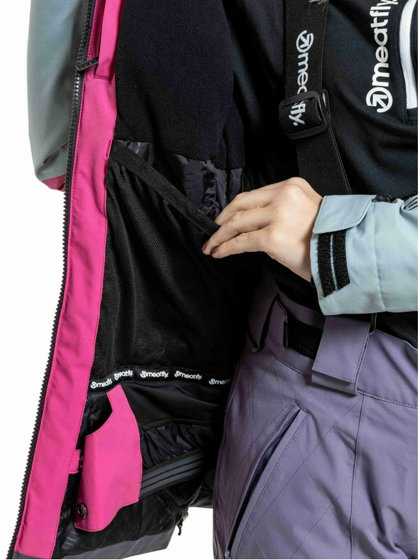 Meatfly Meatfly női SNB & SKI kabát Kirsten Grey Dark / Pink