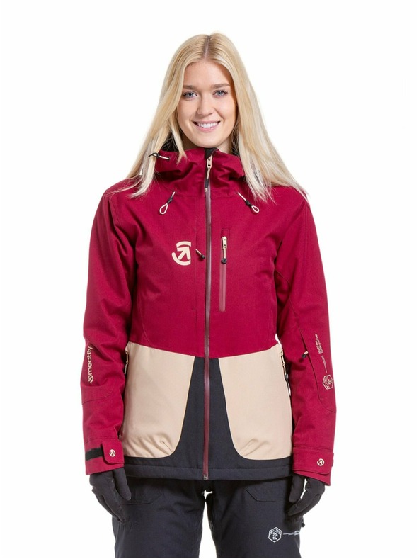 Meatfly Meatfly női SNB & SKI kabát Gaia Beet Red