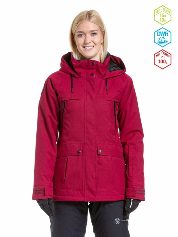 Meatfly Meatfly női SNB & SKI kabát Terra Beet Red