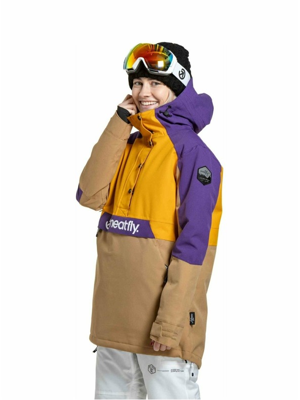 Meatfly Meatfly női SNB & SKI kabát Aiko Sunflower / Tan