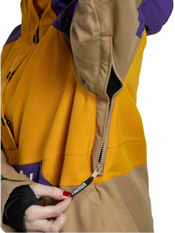 Meatfly Meatfly női SNB & SKI kabát Aiko Sunflower / Tan