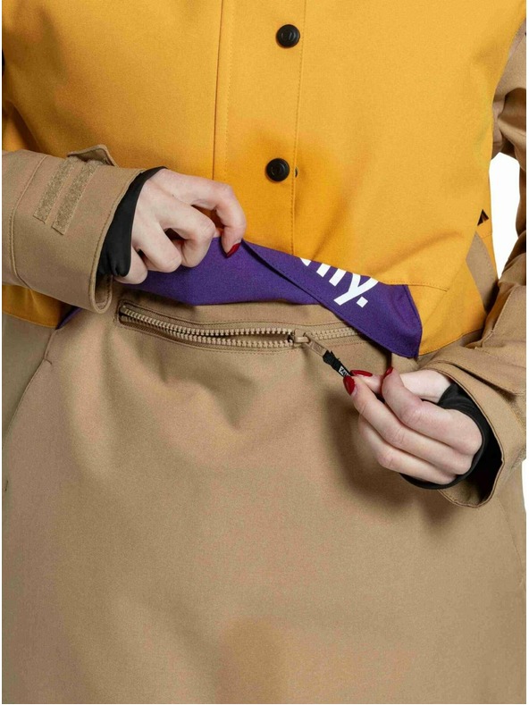 Meatfly Meatfly női SNB & SKI kabát Aiko Sunflower / Tan