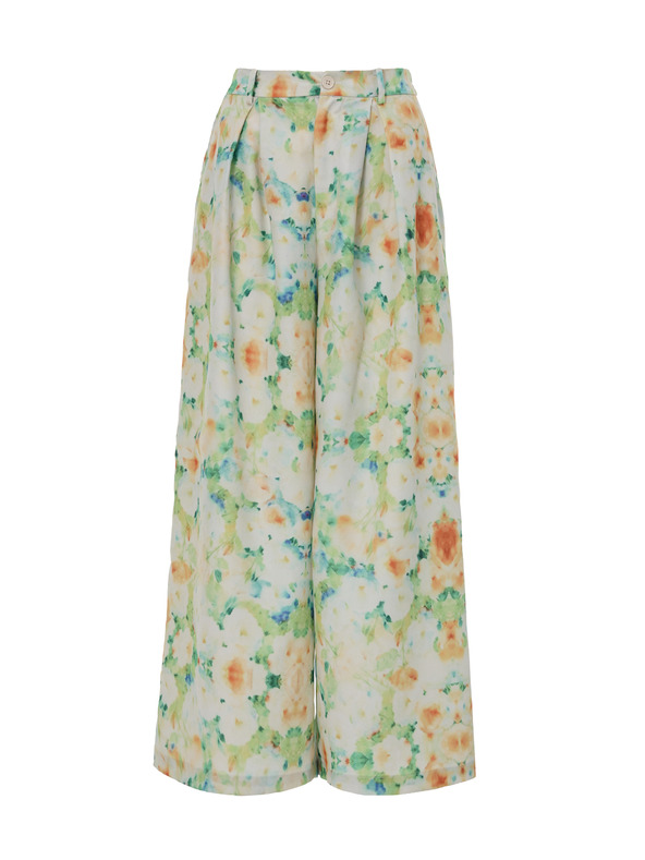 Orsay ORSAY Világos zöld mintás női nadrág